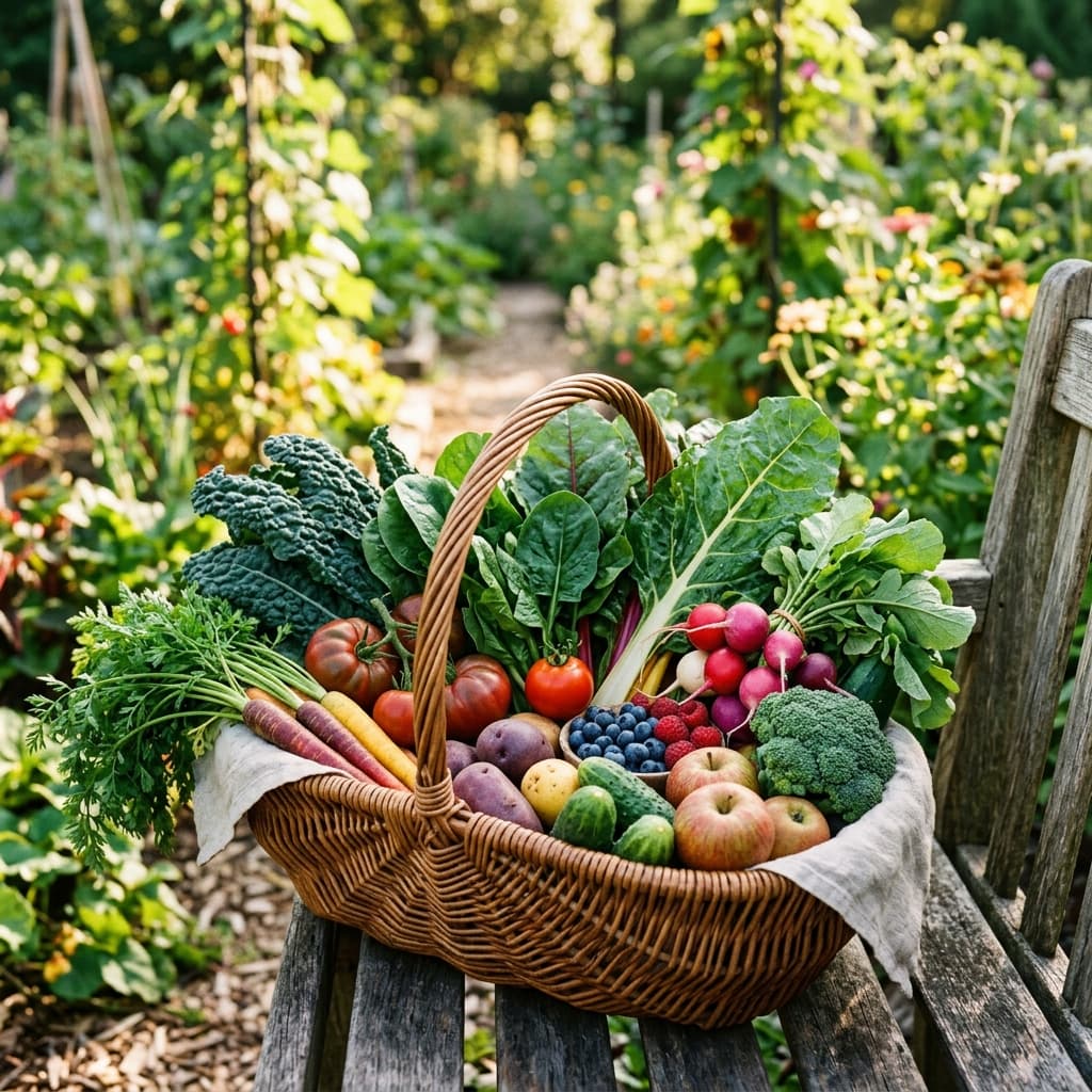 Fresh organic vegetables